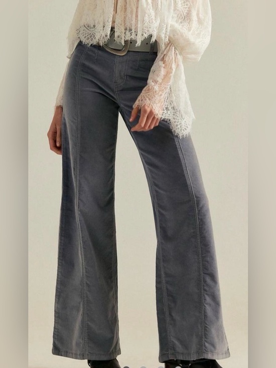 We The Free Denim - We The Free Libre Cord Wide Leg Cord Mockingbird Light Grey.